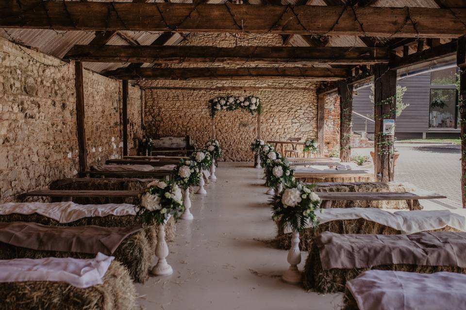 The stone ceremony barn