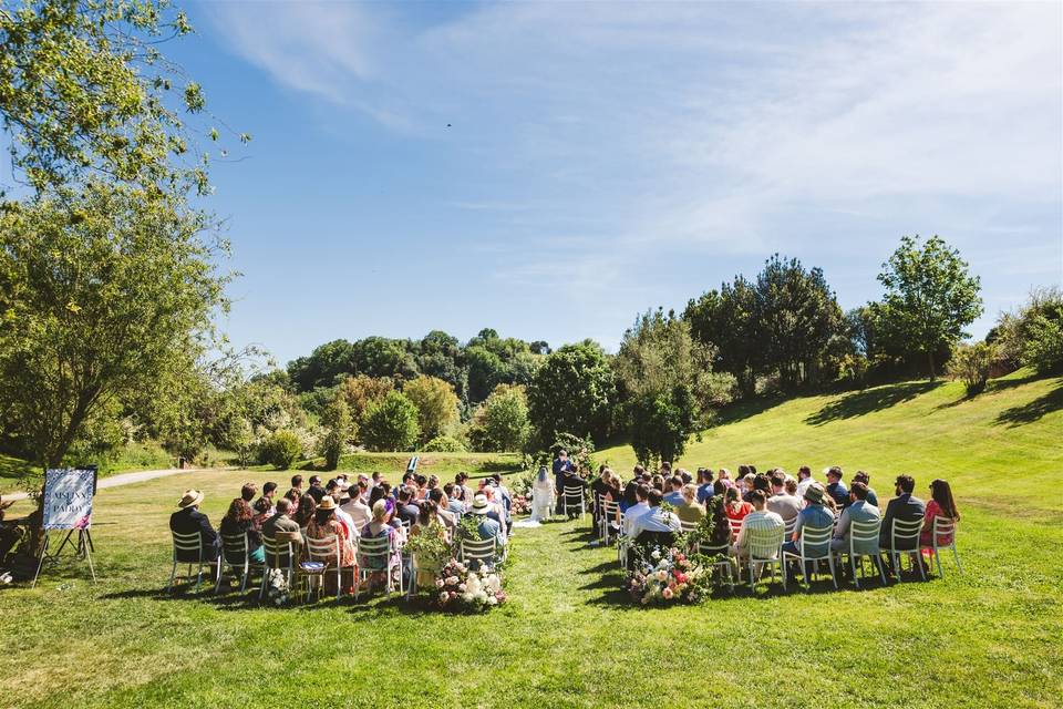 Garden ceremony old fountain