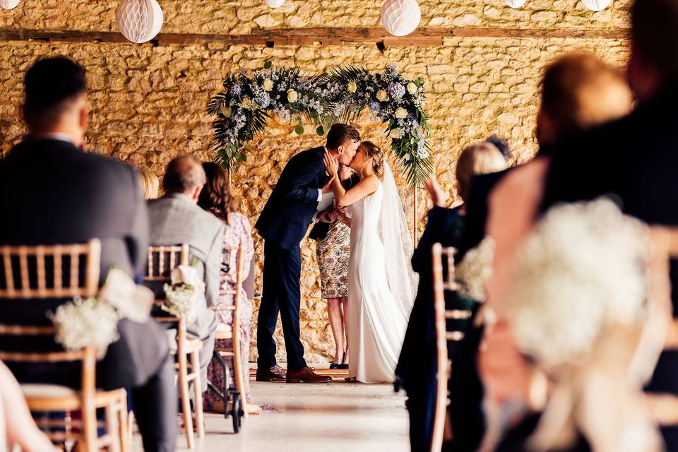 Stone barn ceremony