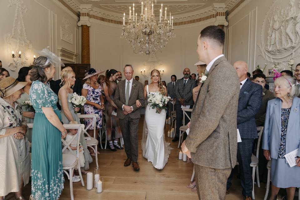 First look bride and groom