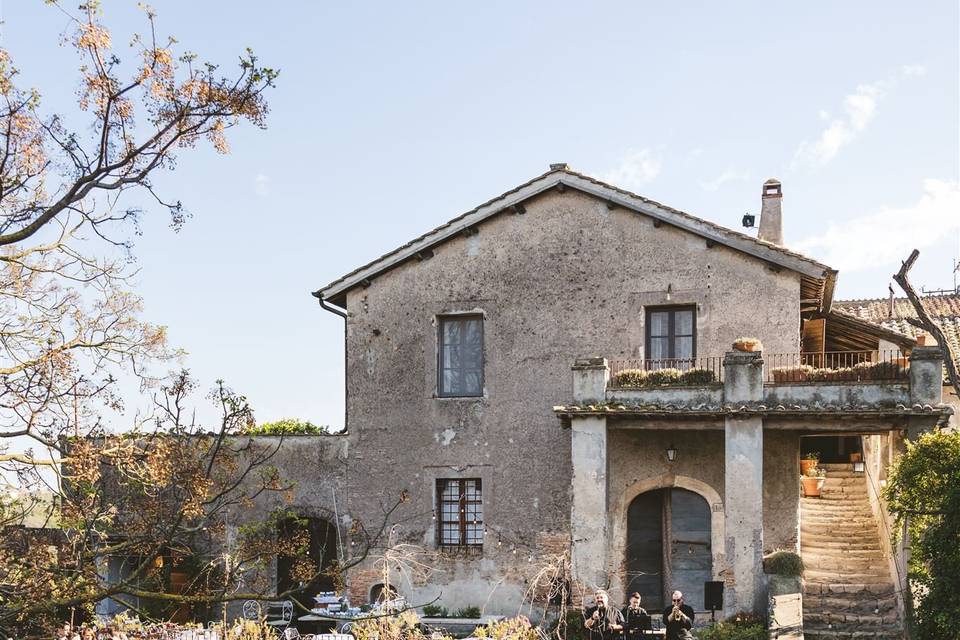 Drinks reception Borgo garden