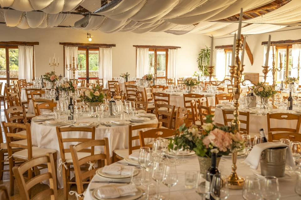 Dinner inside Massello