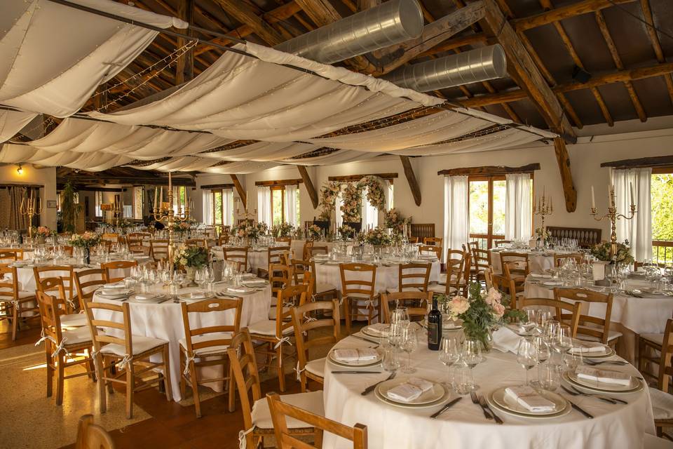 Dinner inside Massello