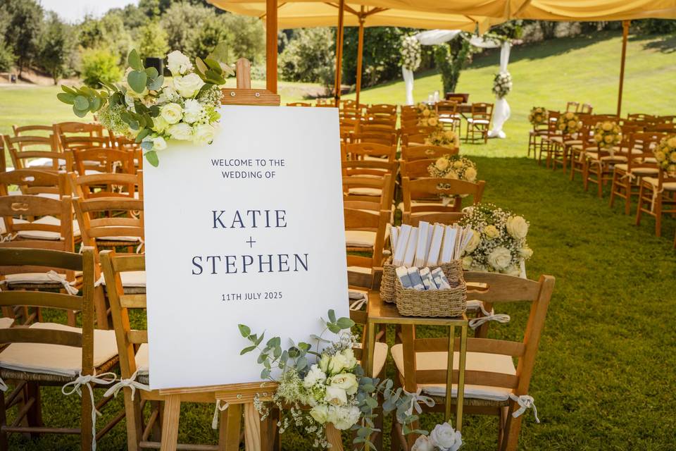 Summer garden ceremony