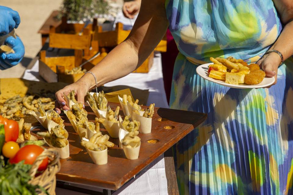 Fried vegetable tempura