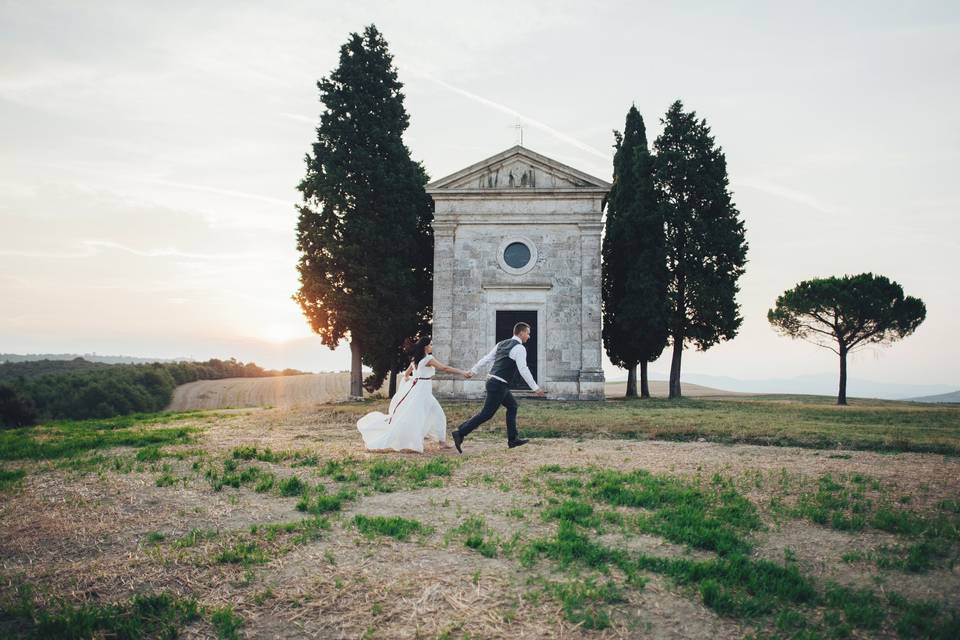 Married couple in Tuscany