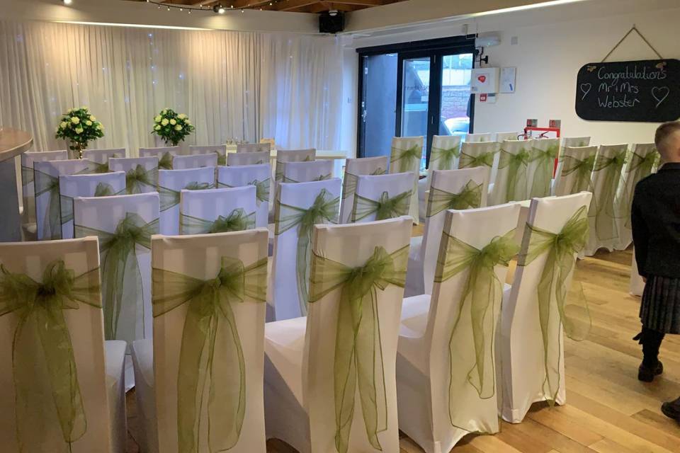 Chair cover and sashes