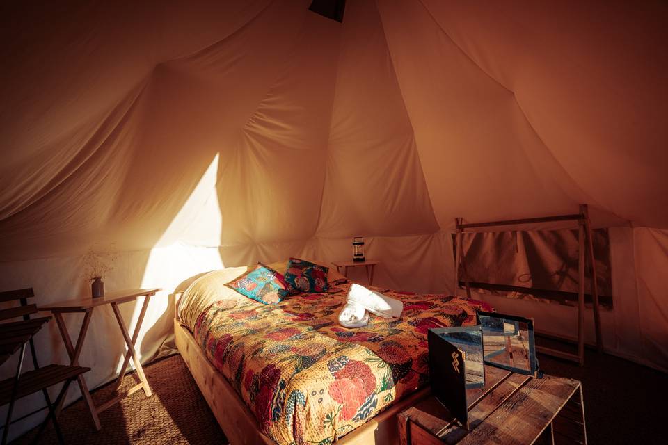 Glamping interiors