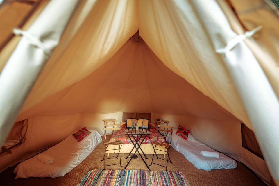 Glamping interiors