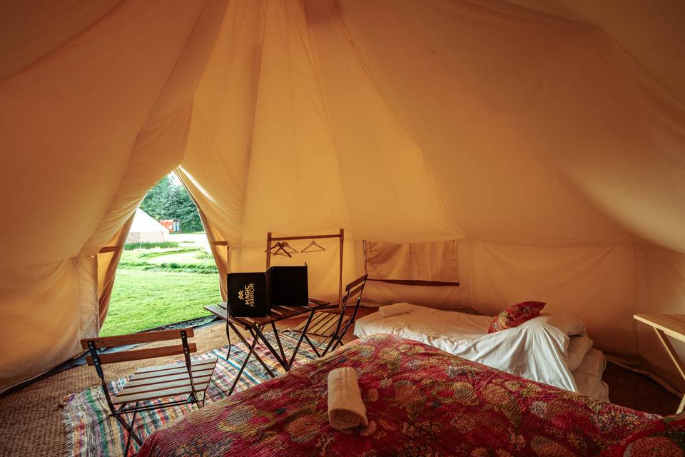 Glamping interiors