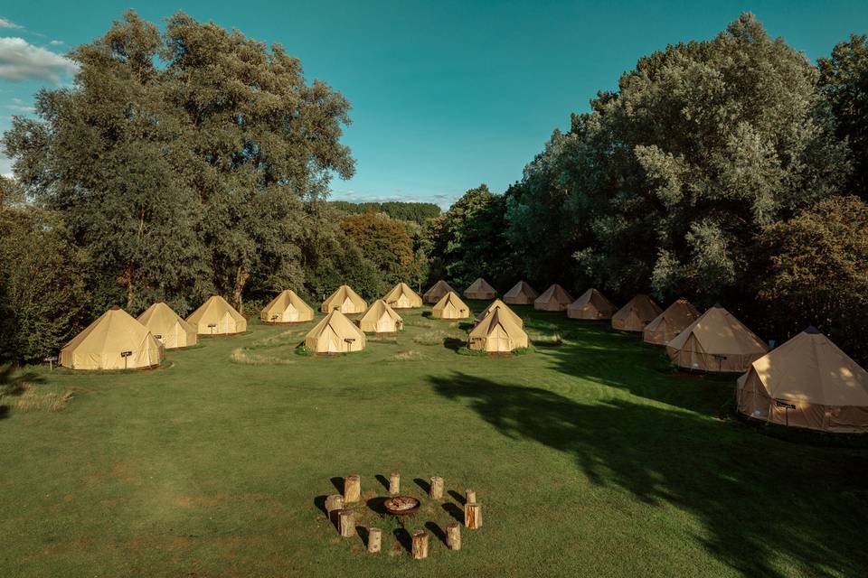 20 glamping tents