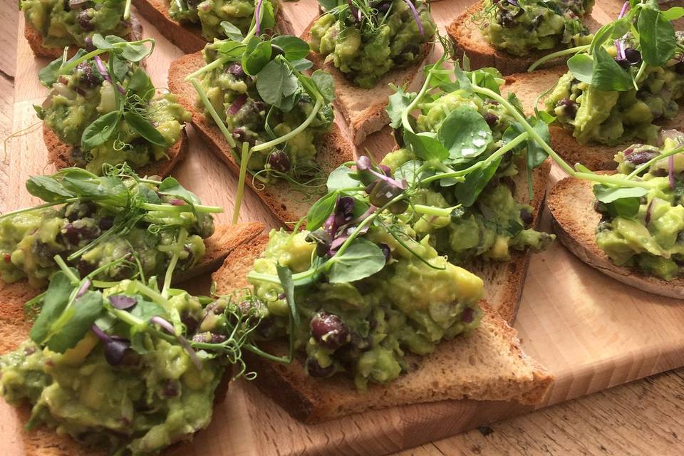 Guacamole with black beans