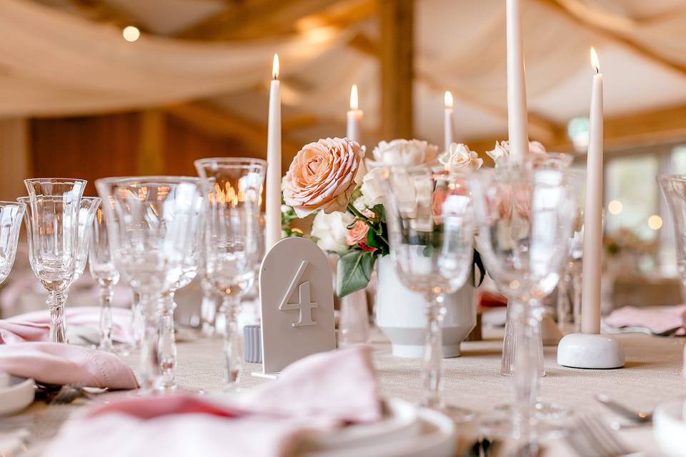 Acrylic table number