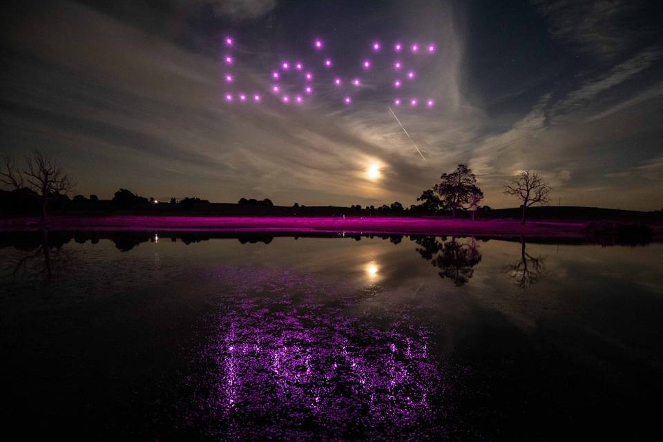 Love drone light show