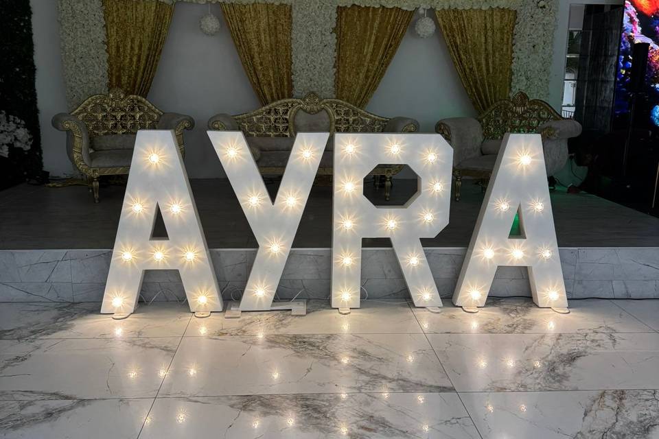 LED letter lights