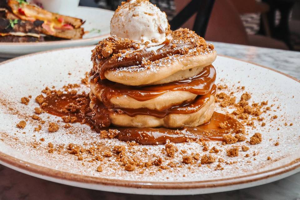 Mouthwatering pancake stack