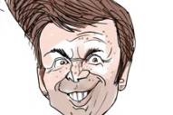 Smiling man caricature