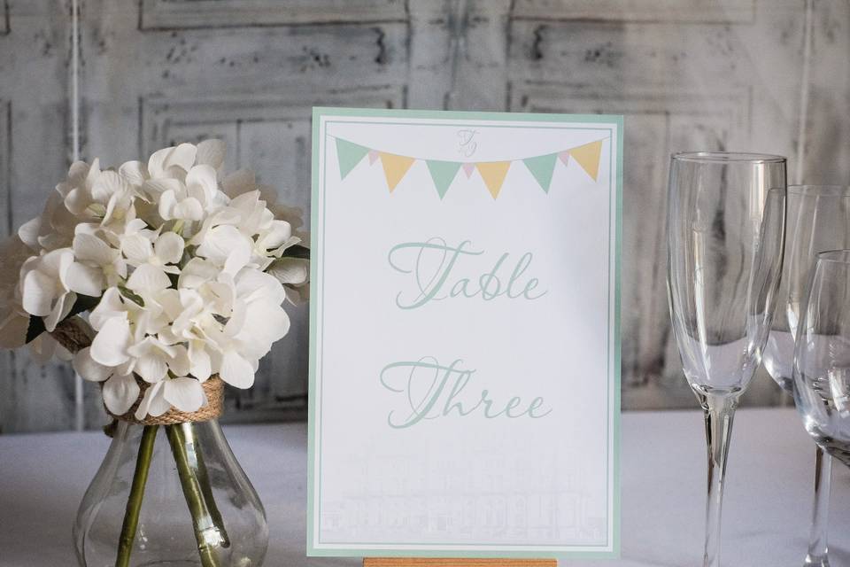 Printed Table Number