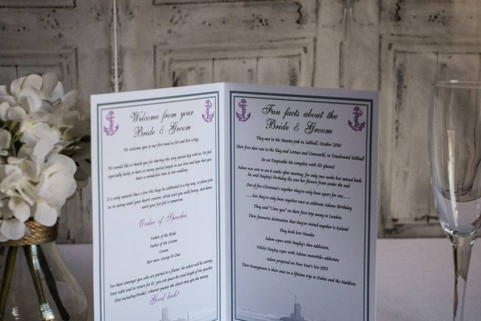 Printed Order of Service