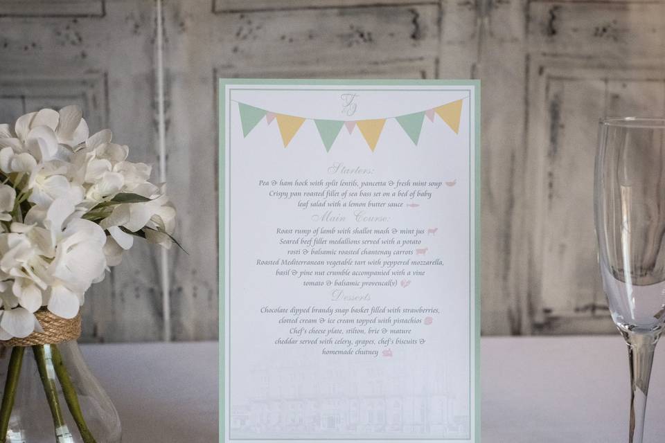 Printed Breakfast Menu