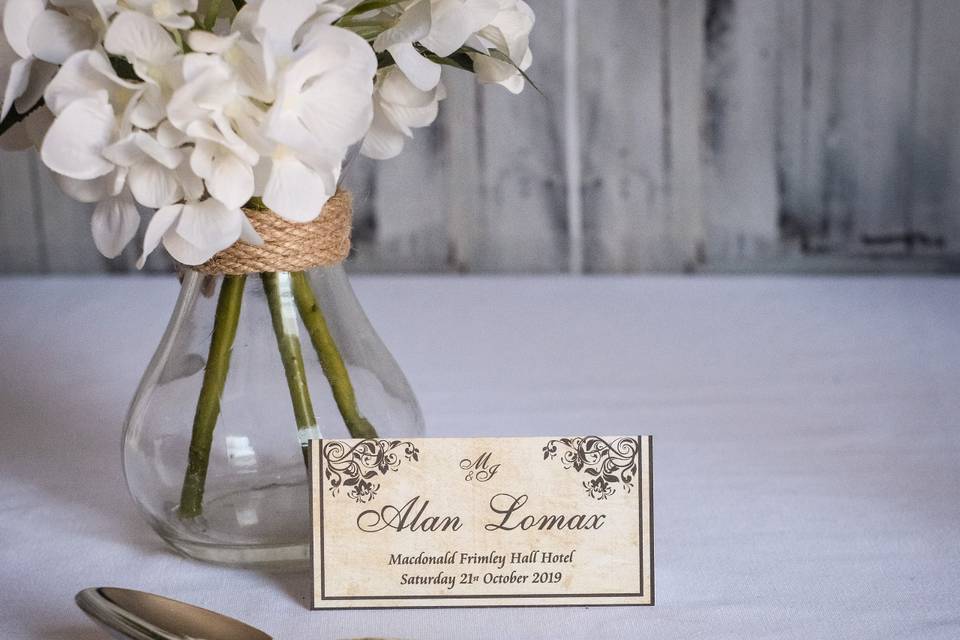 Tent Fold Place Card