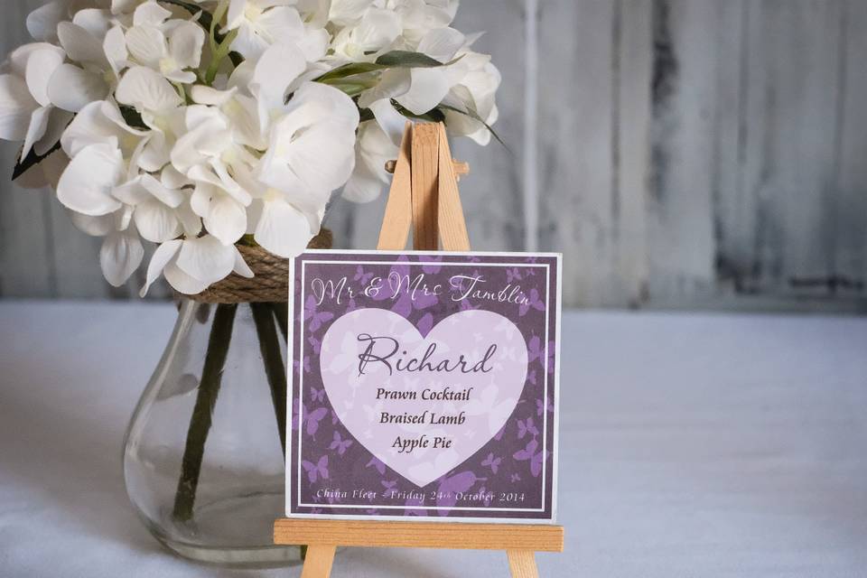 Printed Place Card