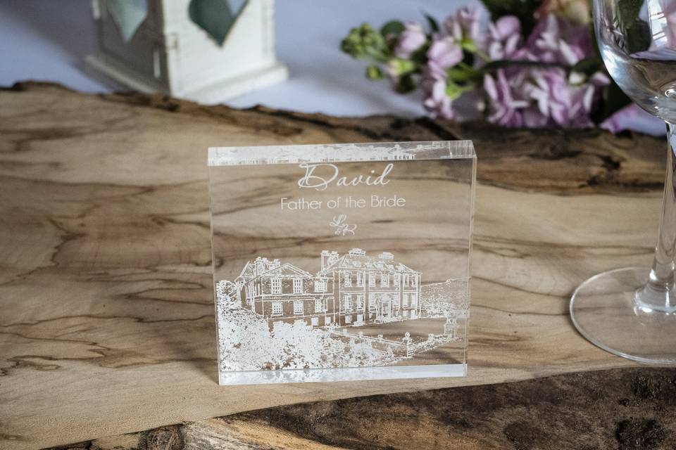 Laser Engraved Place Card