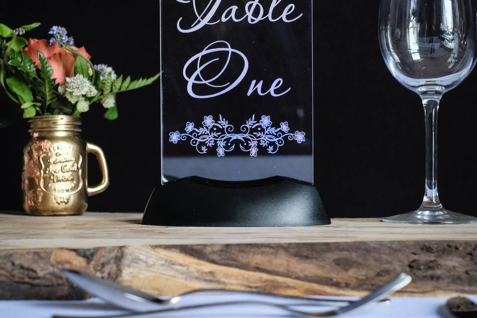 LED Table Number