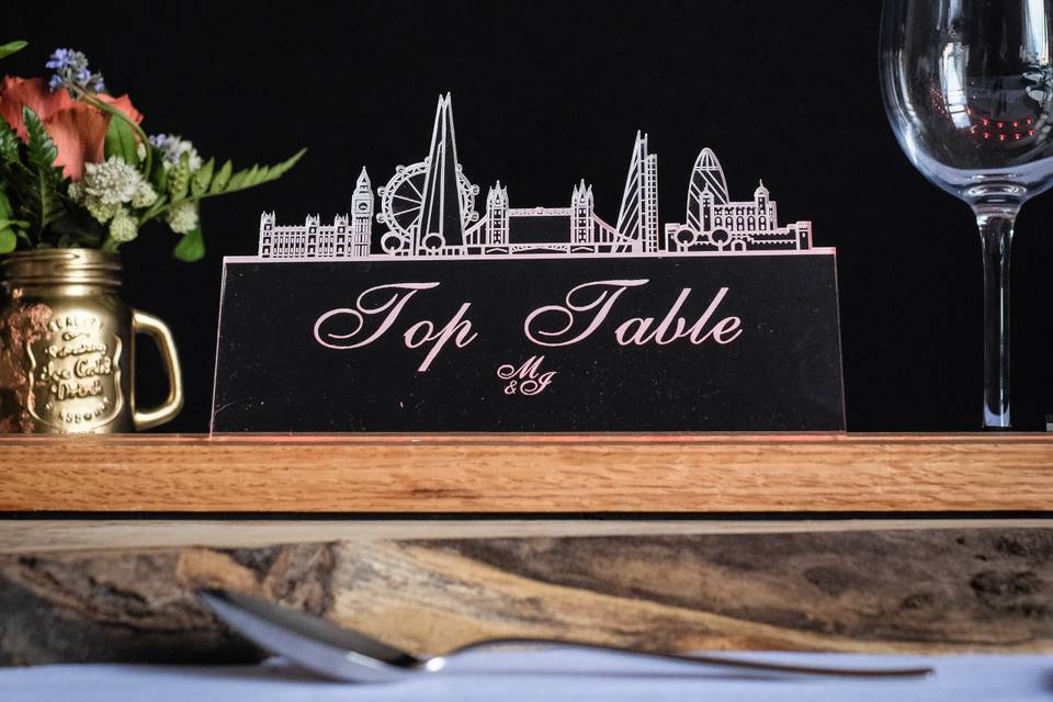 LED Table Number