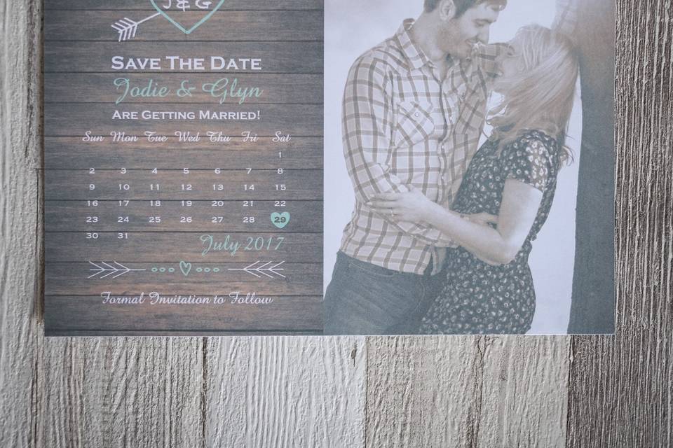 Printed Save the Date