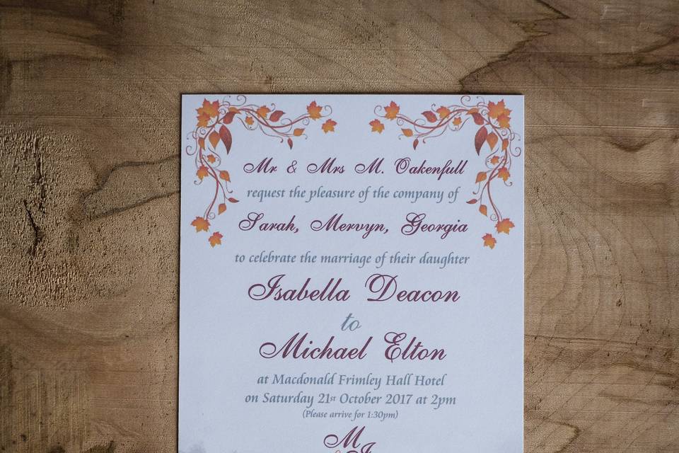 Printed Invite