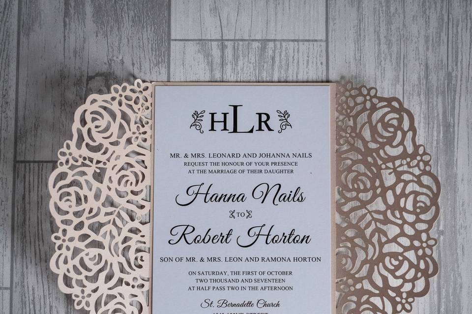 Laser Cut Invite