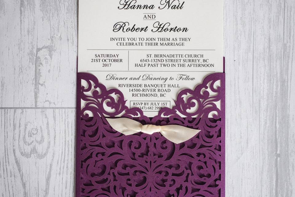 Laser Cut Invite