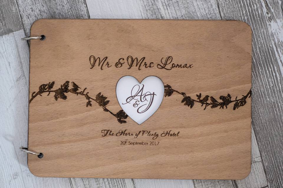 Wooden Guest Book