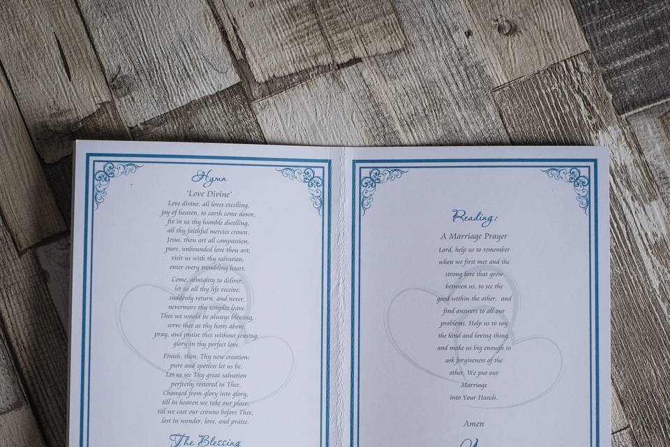 Printed Order of Service