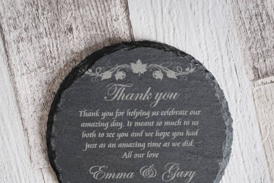 Slate Thank You Card