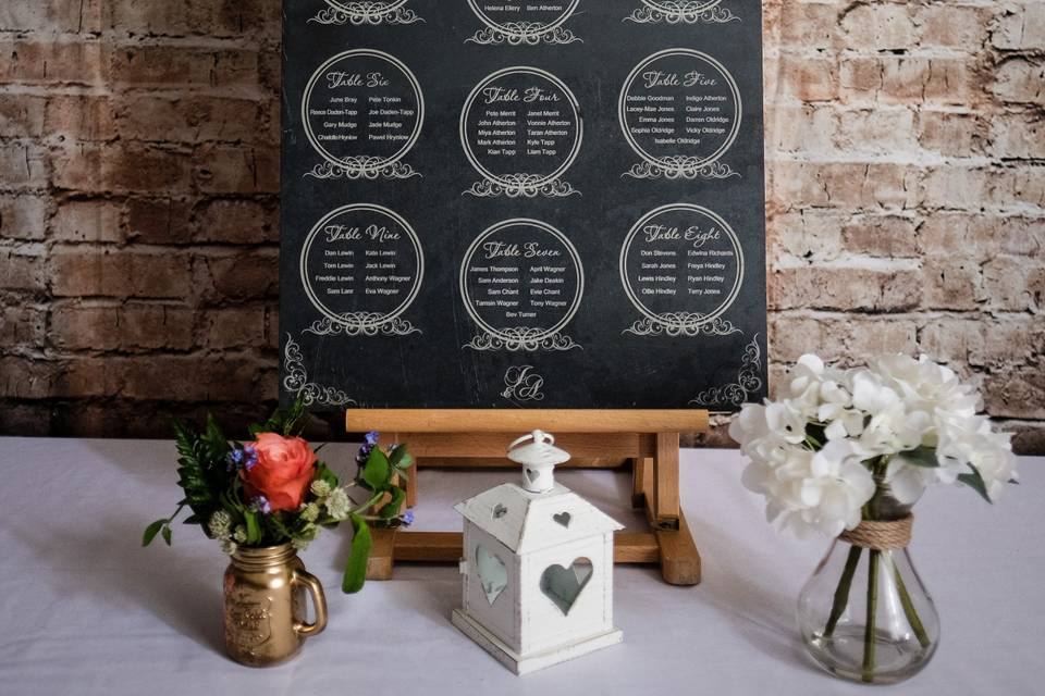 Slate Table Plan