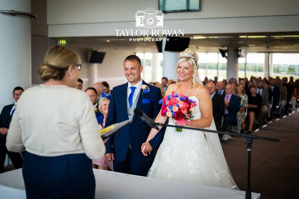 At the end of the aisle