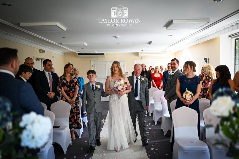 Walking down the aisle