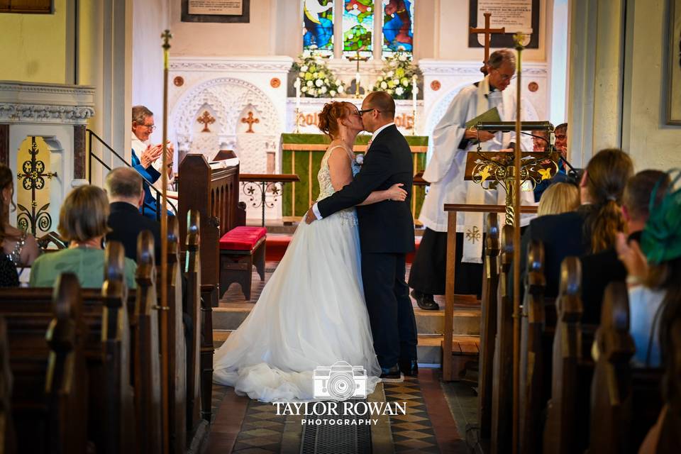 1st kiss in a church