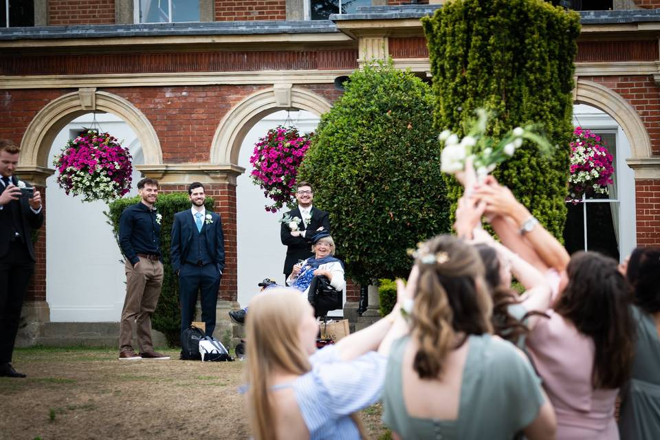 Catching the flowers