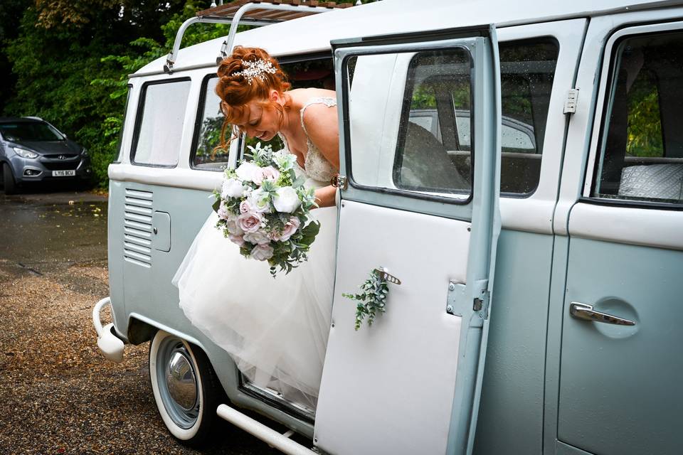 Bride arriving