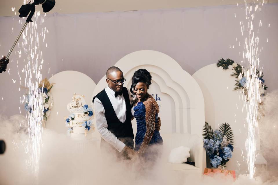 Bride & Groom Cold Sparks 3