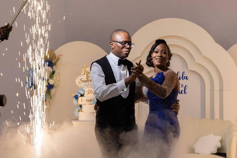 Bride & Groom Cold Sparks 2
