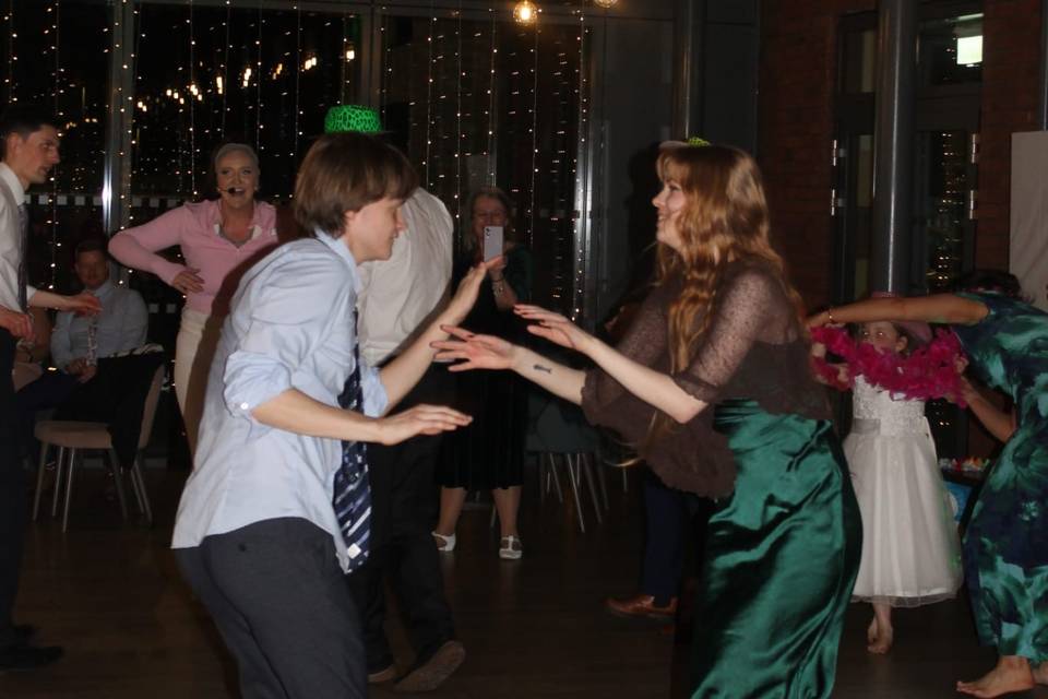 Learning a dance at wedding