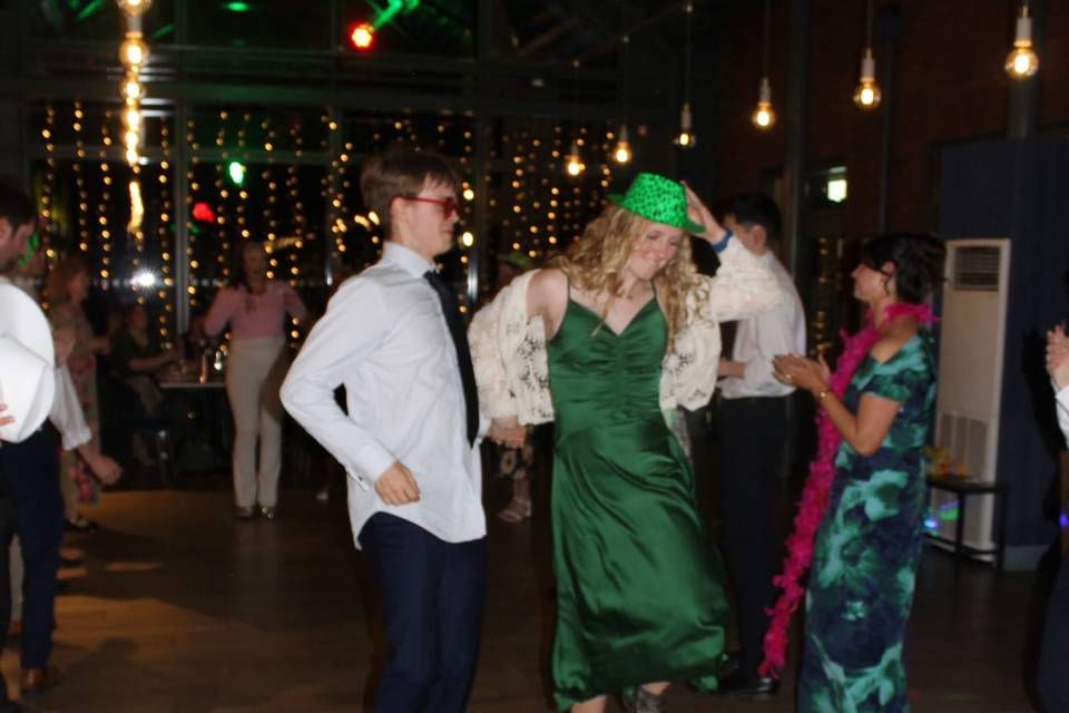 Learning a dance at wedding