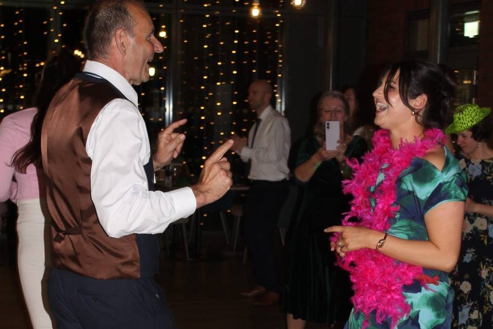 Guests dancing