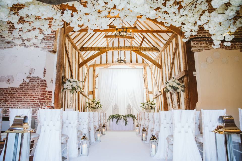 Outdoor ceremony at Gosfield Hall