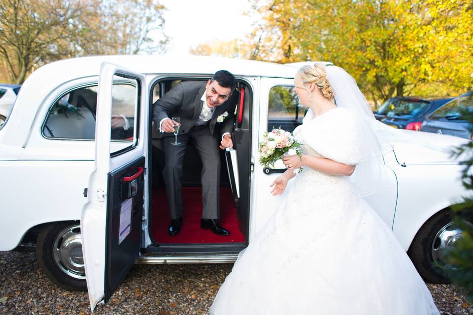 The White Wedding Taxi