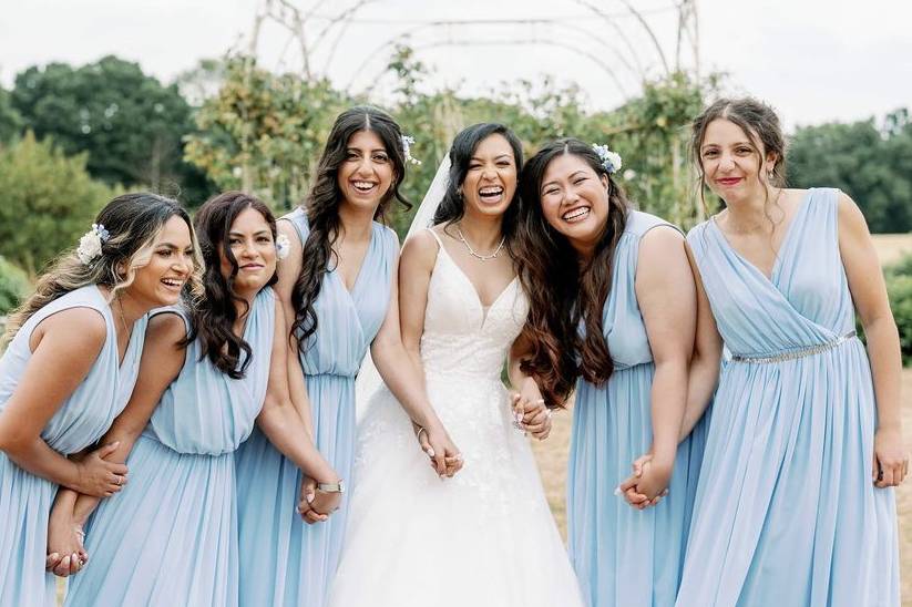 The girls in blue